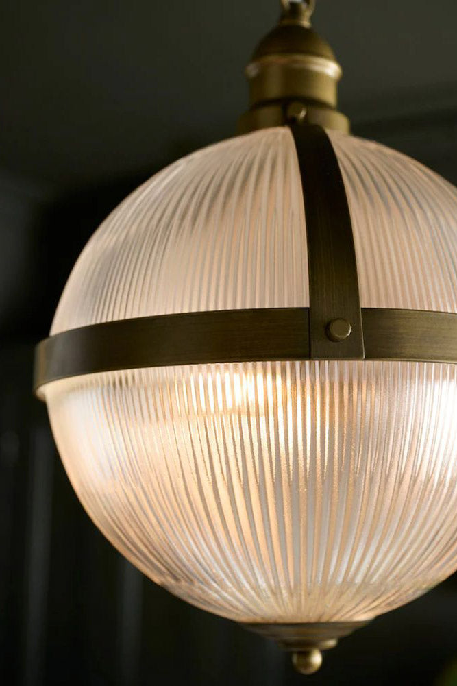 Ribbed Boulevard Orb Indoor/Outdoor Ceiling Light