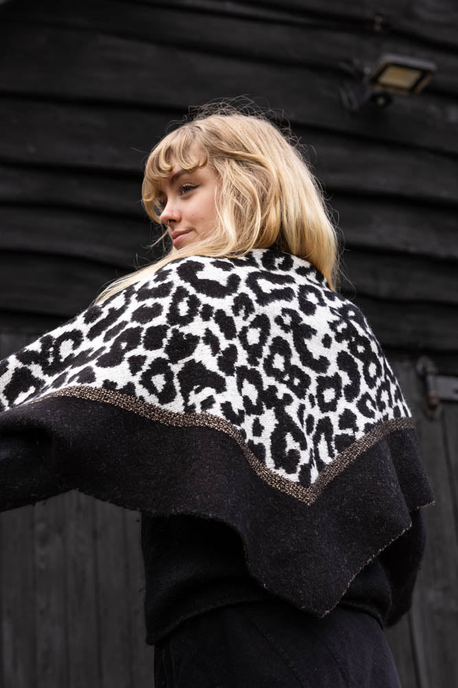 Rock & Roll Monochrome Animal Print Scarf
