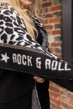 Rock & Roll Monochrome Animal Print Scarf