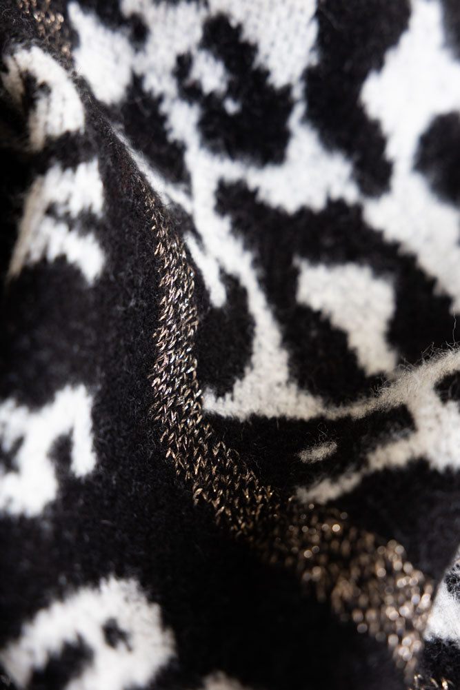 Rock & Roll Monochrome Animal Print Scarf