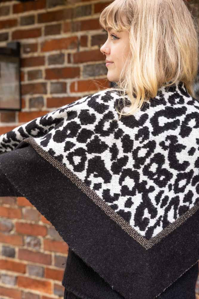 Rock & Roll Monochrome Animal Print Scarf