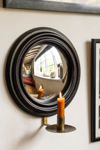 Round Convex Mirror Wall Sconce