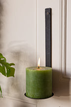 Rustic-Style Pillar Candle Wall Sconce