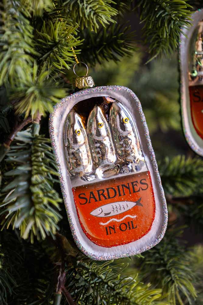 Sardines Glass Christmas Tree Decoration