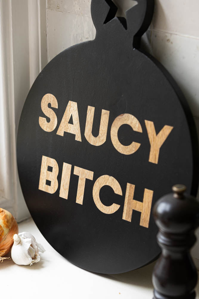 Saucy Bitch Mango Wooden Serving Board