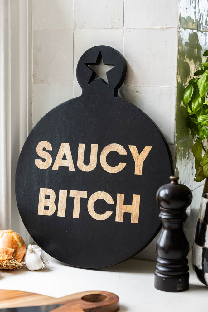 Saucy Bitch Mango Wooden Serving Board