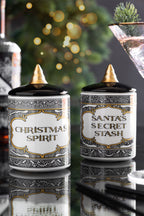 Set Of 2 Christmas Spirit & Santa's Secret Stash Storage Jars