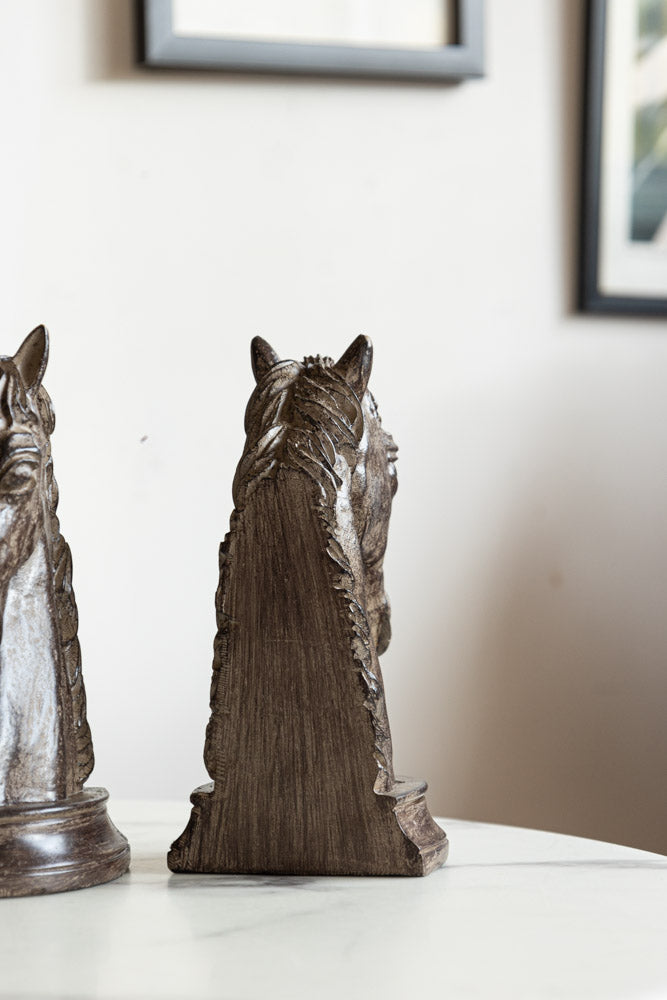 Set Of 2 Horse Head Bookends