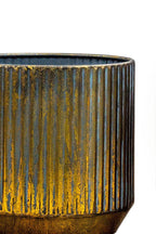 Set Of 3 Bronze Effect Planters