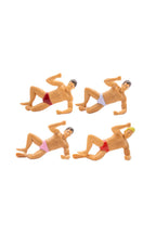 Set Of 4 Hunk Wine Glass Charms