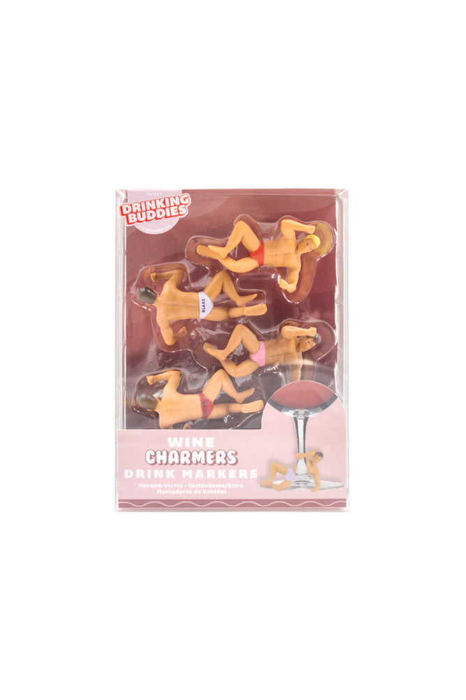 Set Of 4 Hunk Wine Glass Charms