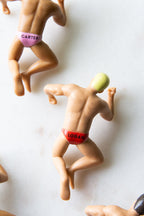 Set Of 4 Hunk Wine Glass Charms
