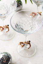Set Of 4 Hunk Wine Glass Charms