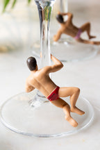 Set Of 4 Hunk Wine Glass Charms