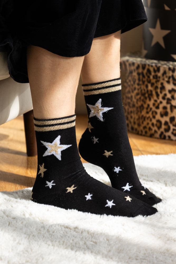 Set Of 4 Leopard & Animal Print Socks