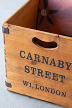 Set of 2 Antiqued Wooden Storage Boxes
