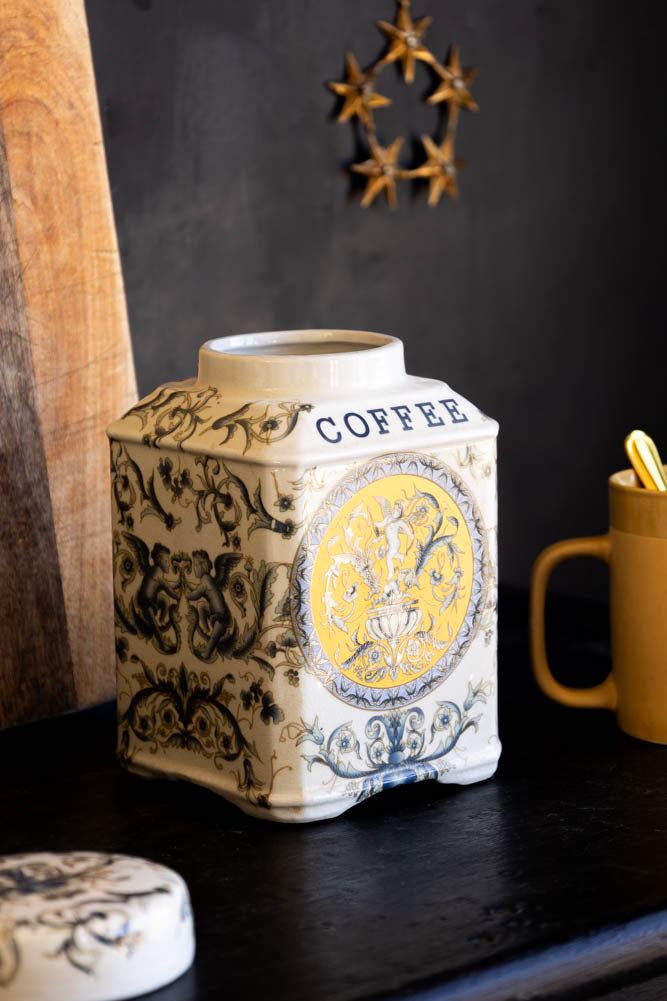 Set of 2 Ceramic Tea & Coffee Storage Jars