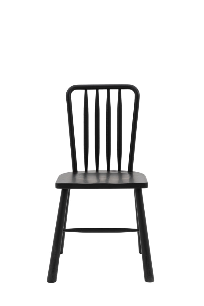 Set of 2 Classic Wooden Frame Dining Chairs