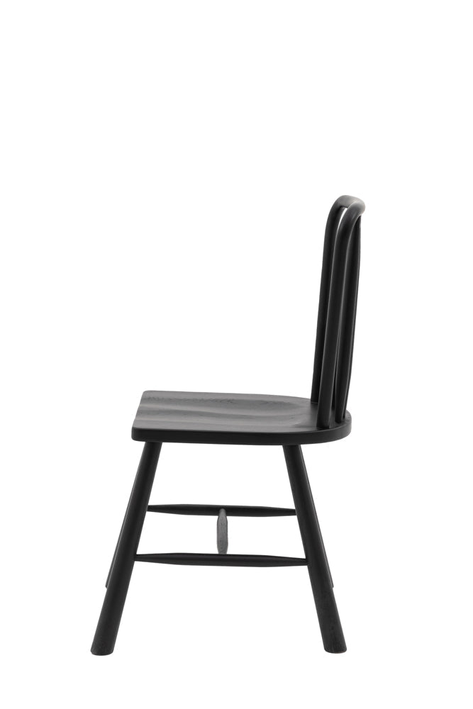 Set of 2 Classic Wooden Frame Dining Chairs