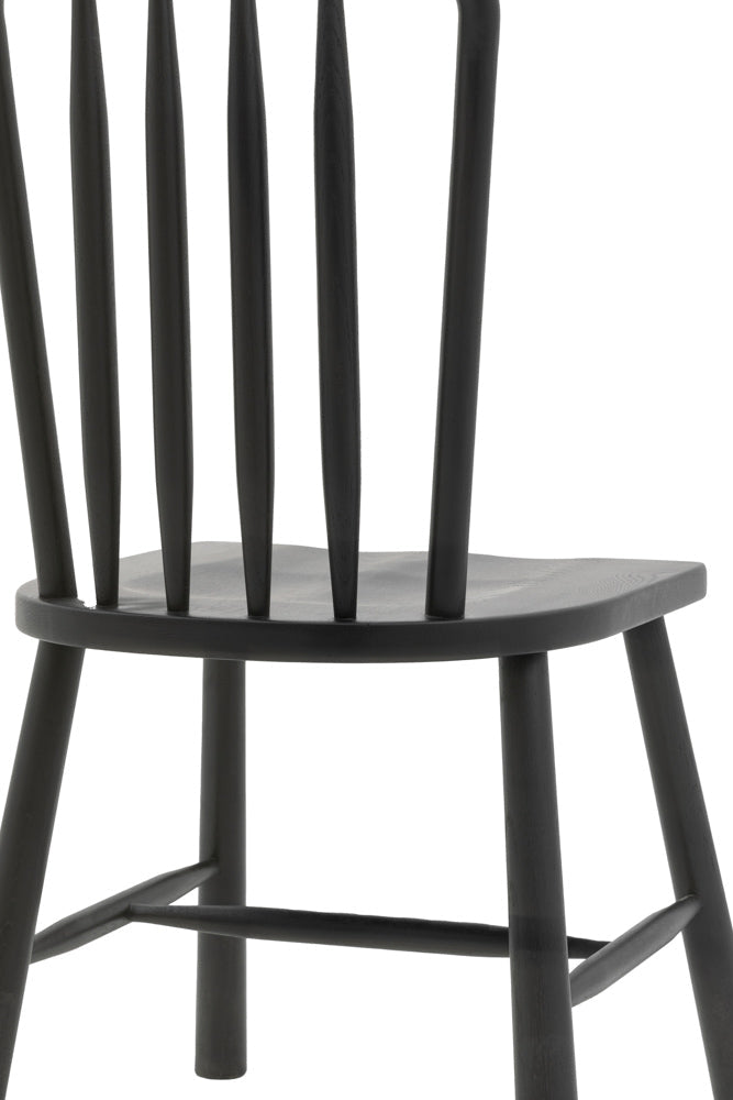 Set of 2 Classic Wooden Frame Dining Chairs
