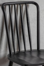 Set of 2 Classic Wooden Frame Dining Chairs