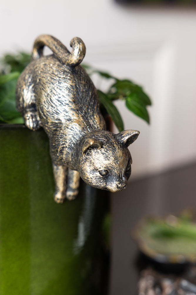 Large Set of 2 Climbing Cats Hanging Decorations