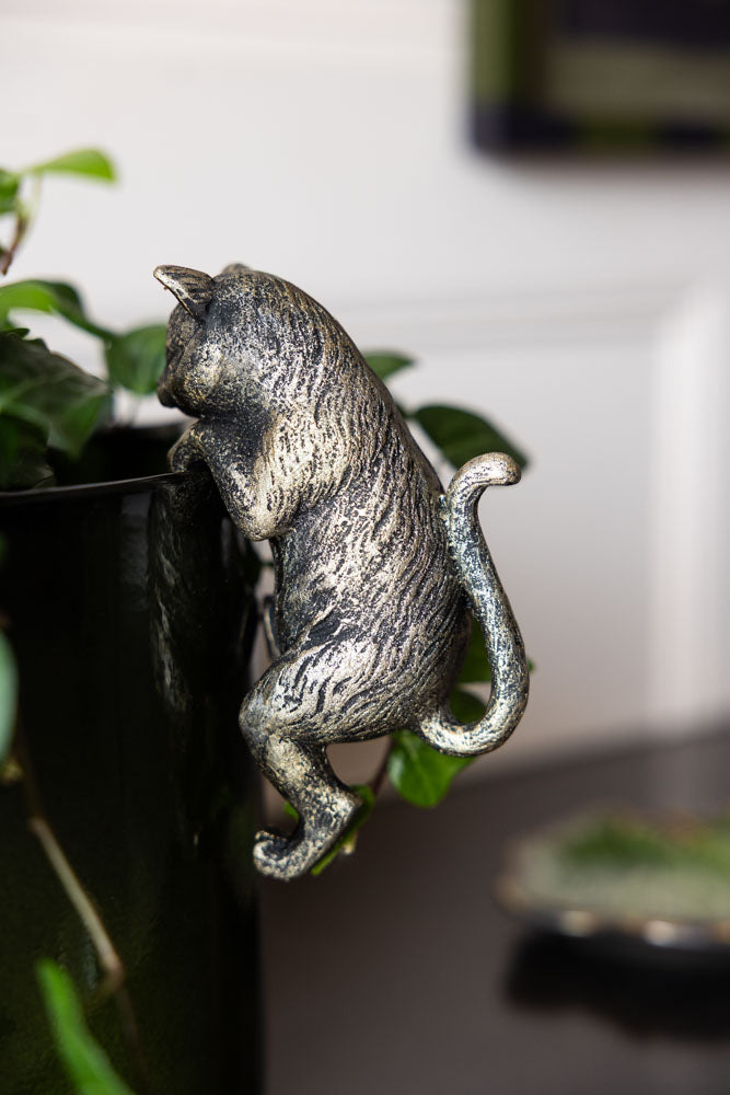 Large Set of 2 Climbing Cats Hanging Decorations
