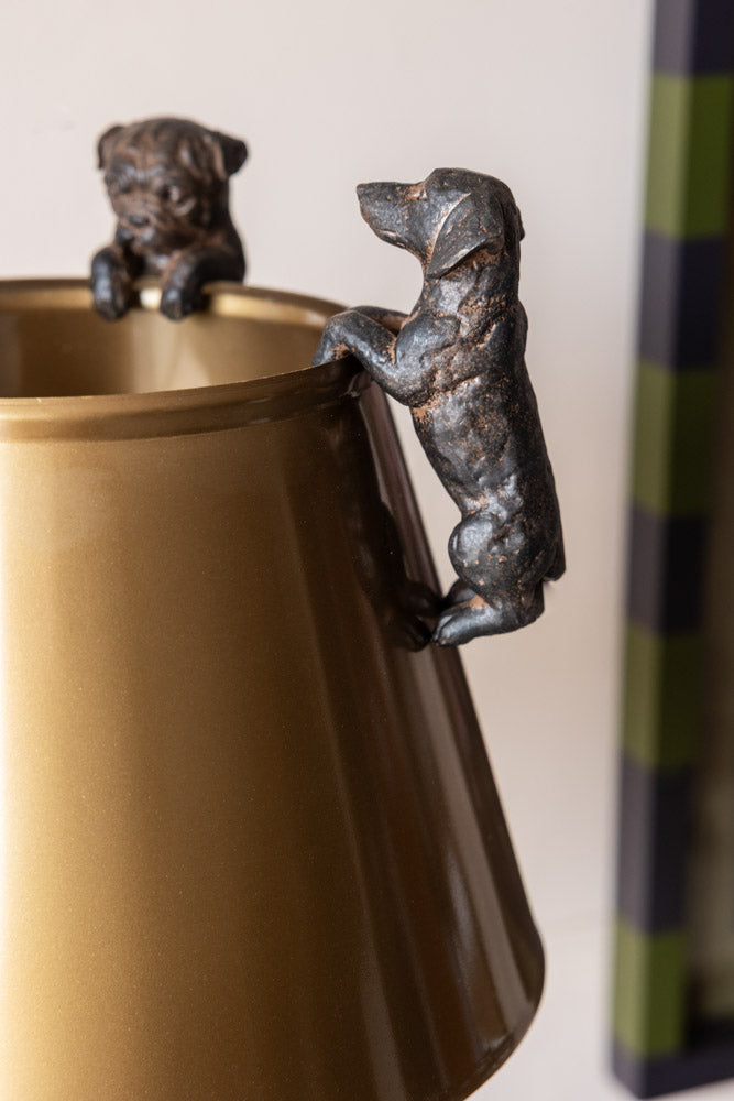 Set of 2 Small Climbing Dog Decorations