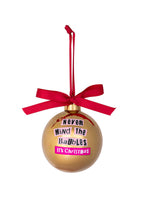 Set of 2 Gold Rock & Roll Inspired Baubles - SECONDS