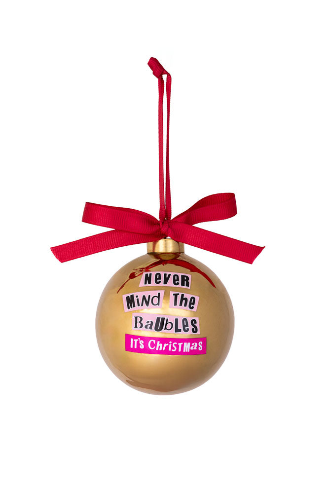 Set of 2 Gold Rock & Roll Inspired Baubles - SECONDS