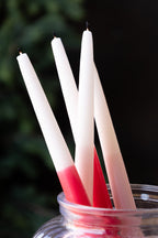 Set Of 2 Ombre Pink Dinner Candles