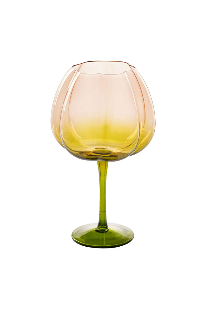 Set of 2 Pink & Green Gin Glasses