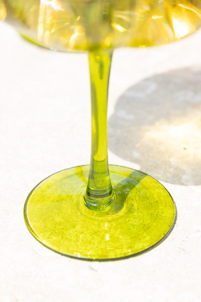 Set of 2 Pink & Green Gin Glasses