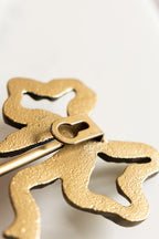 Set of 2 Pretty Gold Bow Wall Hooks