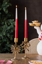 Set Of 2 Ombre Red Dinner Candles