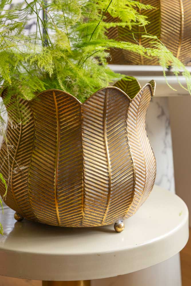 Set of 2 Rustic Petal Planters