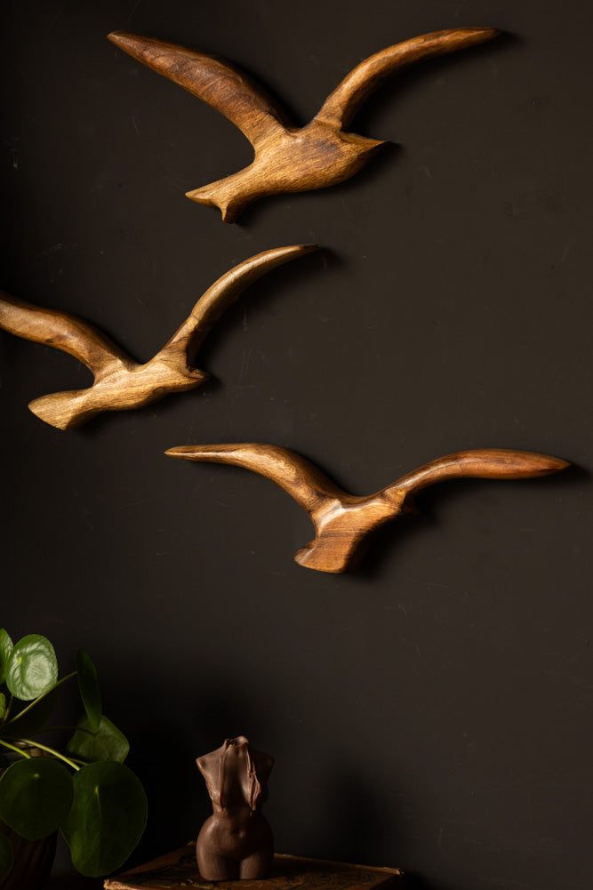 Set of 3 Birds Wall Ornament