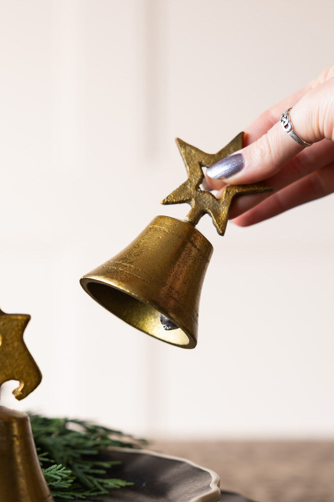 Set of 3 Gold Bell Christmas Ornaments