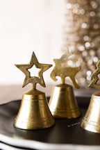 Set of 3 Gold Bell Christmas Ornaments