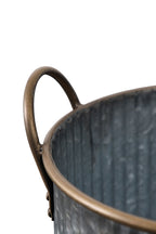 Set of 3 Industrial Style Iron Planters