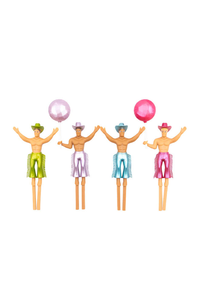 Set of 4 Cowboy Cake Toppers