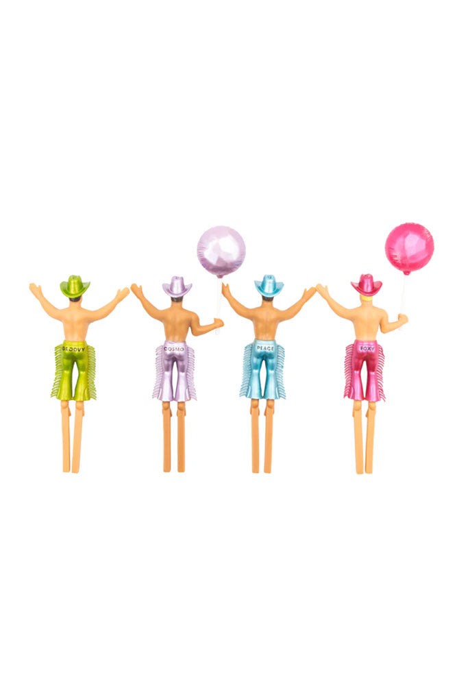 Set of 4 Cowboy Cake Toppers