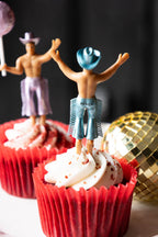 Set of 4 Cowboy Cake Toppers