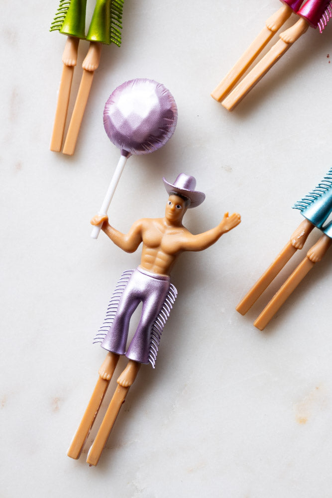 Set of 4 Cowboy Cake Toppers