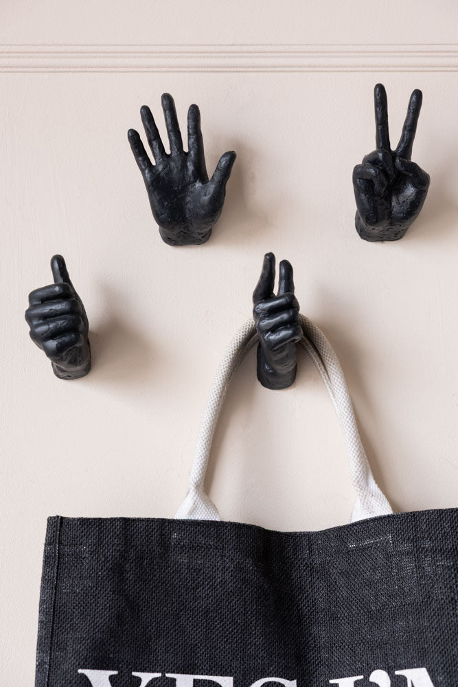 Set of 4 Hand Wall Hooks