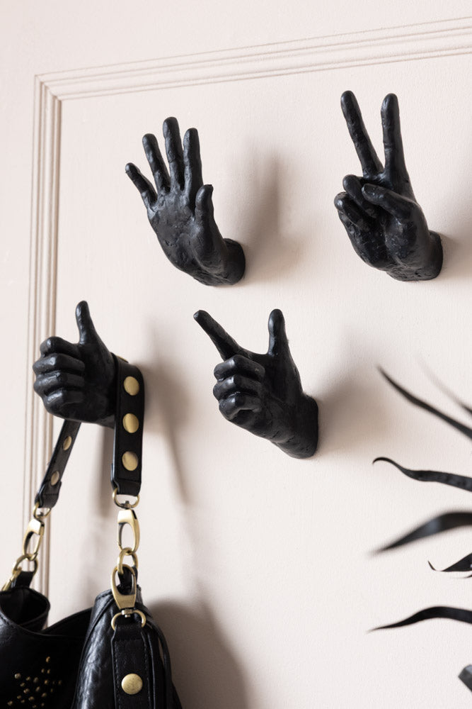 Set of 4 Hand Wall Hooks