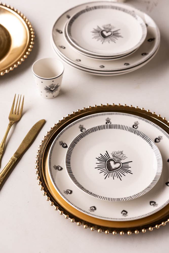 Set of 4 Milagro Heart Side Plates