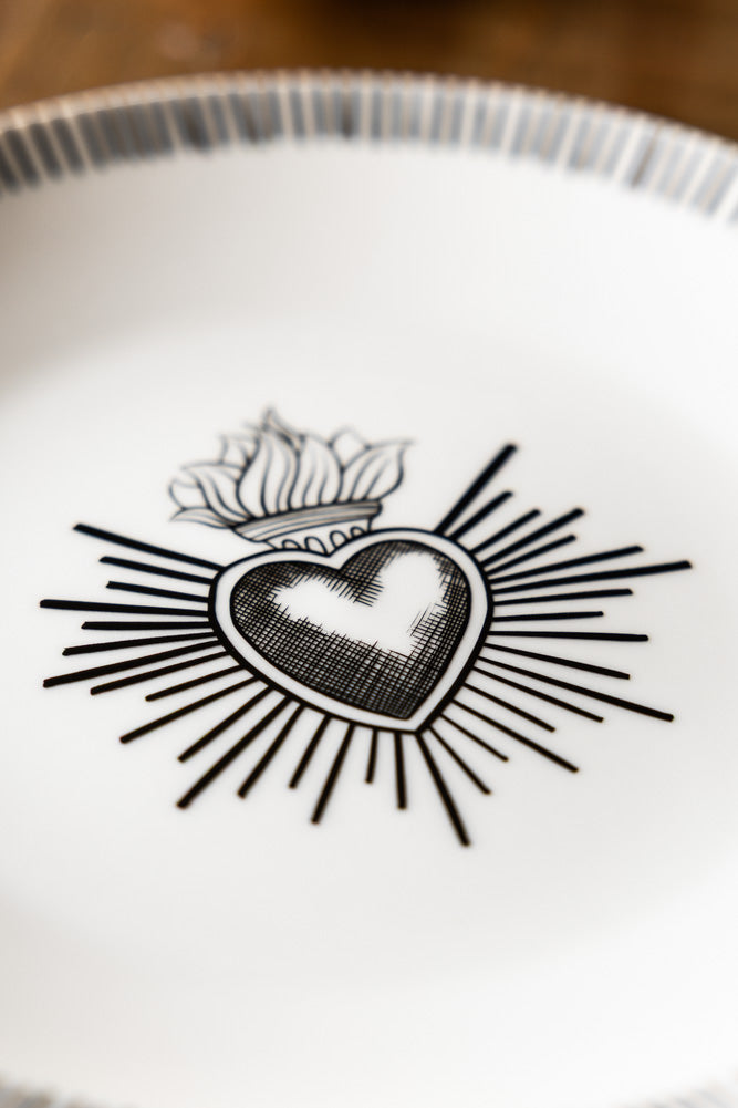Set of 4 Milagro Heart Side Plates