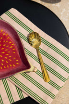 Set of 4 Gold Shell Teaspoons