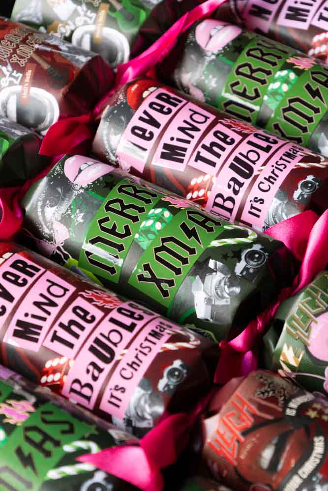 Set of 6 Rockett St George Luxury Rock & Roll Christmas Crackers